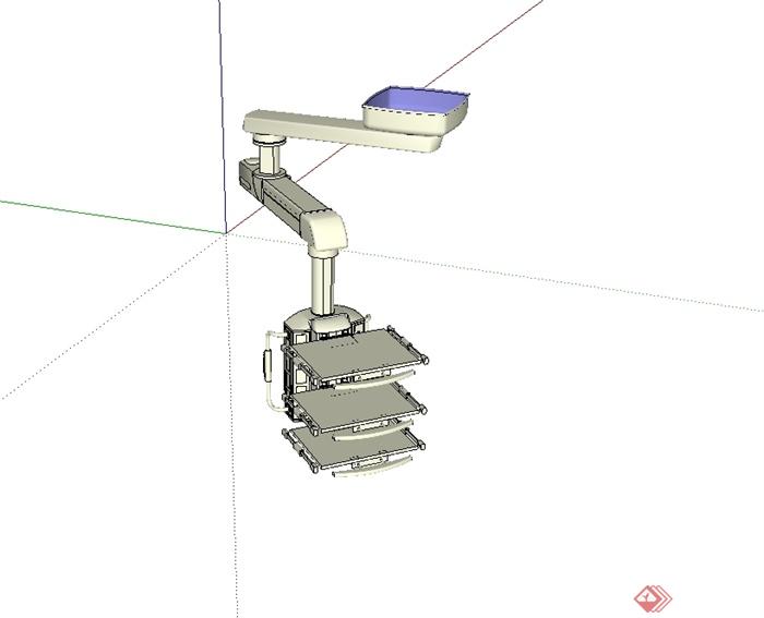 详细的手术室吊塔设备设计su模型(1)