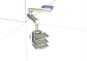 详细的手术室吊塔设备设计SU(草图大师)模型