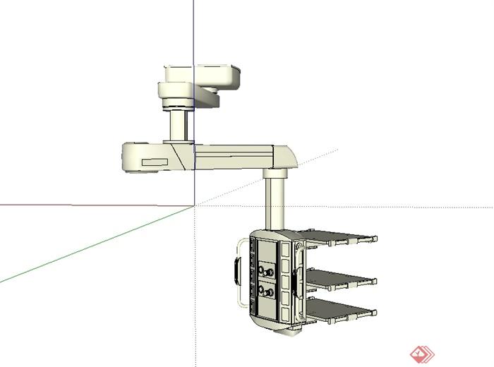 详细的手术室吊塔设备设计su模型(3)