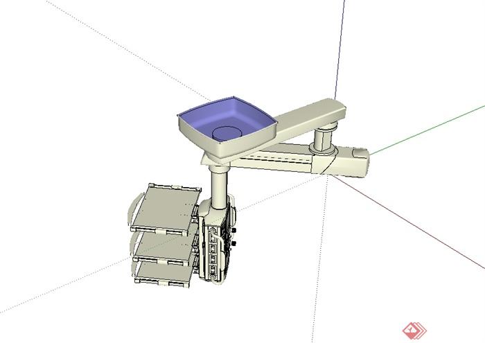 详细的手术室吊塔设备设计su模型(2)