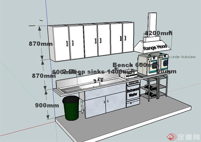 护士站医疗设备设计su模型(1)