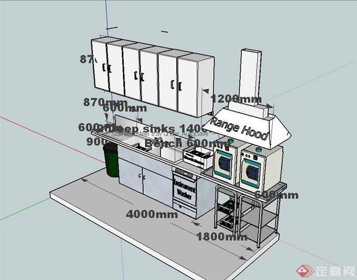 护士站医疗设备设计su模型(2)