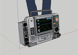 某心电监护仪设备设计SU(草图大师)模型