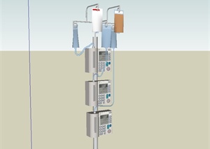 带袋极泵医疗设备设计SU(草图大师)模型
