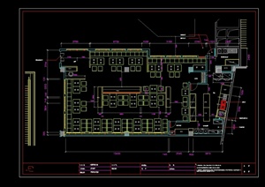 现代中式风格火锅餐厅设计cad施工图