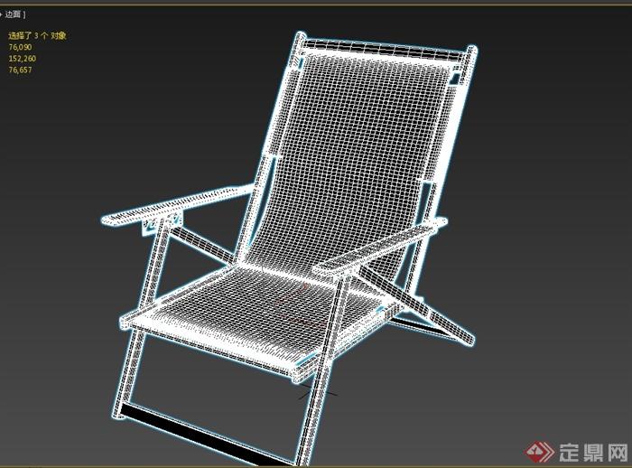 现代风格详细的休闲座椅设计3d模型(1)