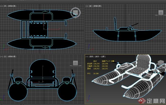 某汽艇设计su模型(2)