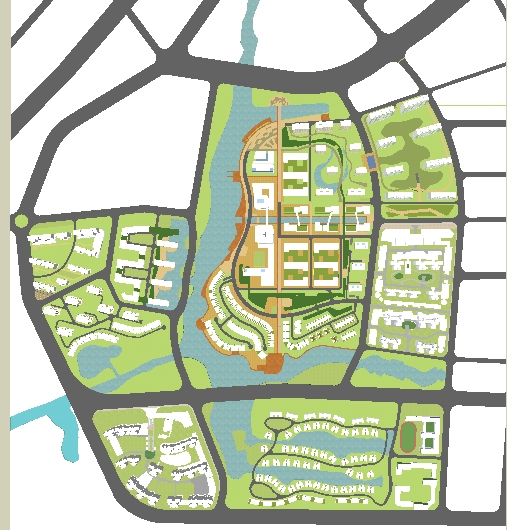 城市CBD新城区综合规划方案SU模型(5)
