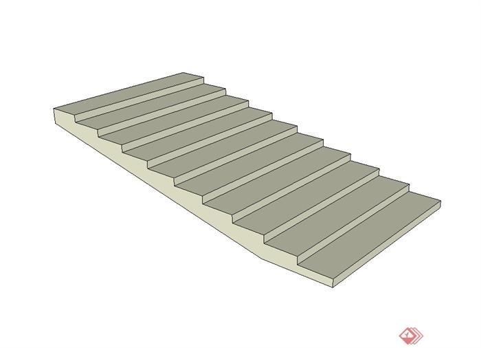 简单的建筑楼梯su模型(2)