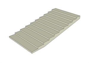 简单的建筑楼梯SU(草图大师)模型
