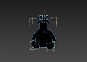 室内抱抱熊设计3d模型