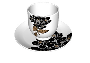 茶杯盘子组合设计SU(草图大师)模型