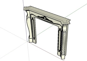 某欧式风格详细的门框设计SU(草图大师)模型