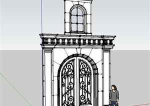 欧式风格建筑门窗设计SU(草图大师)模型
