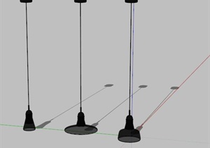 多个不同的吊灯设计SU(草图大师)模型