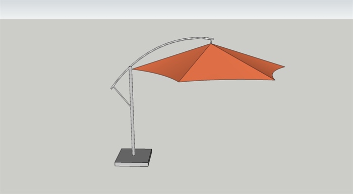 现代风格户外遮阳吊伞设计su模型