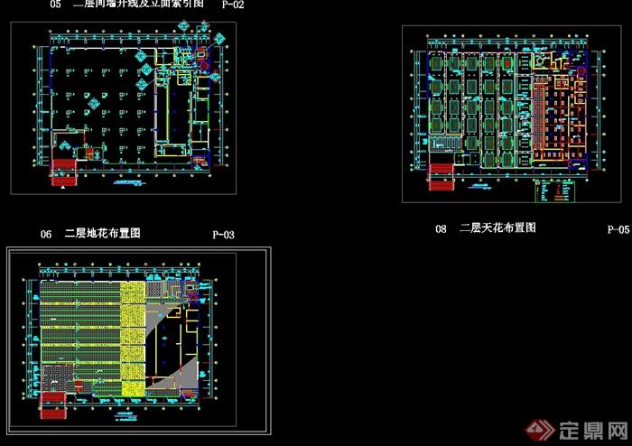 某现代风格广东海天味业餐厅装修设计cad施工图(3)