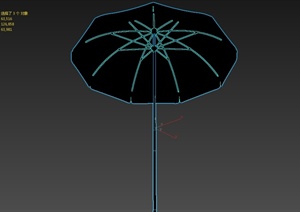 现代风格详细独特完整的遮阳伞设计3d模型