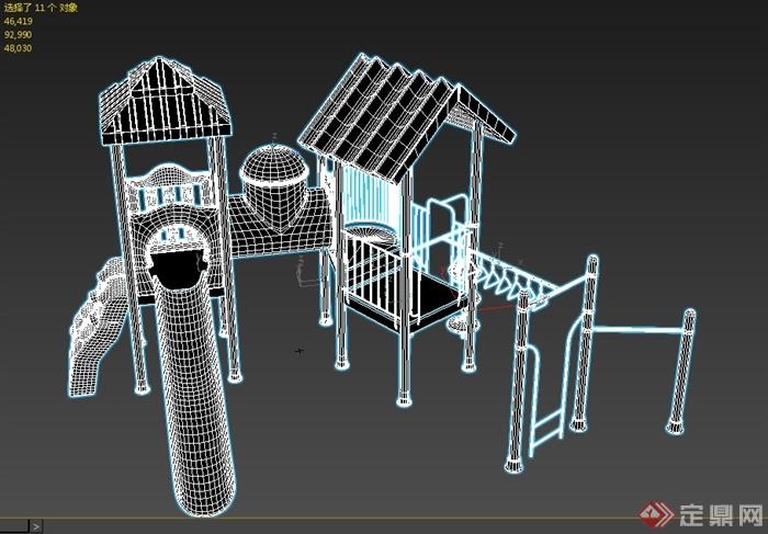 某小区游乐设施素材设计3d模型(1)
