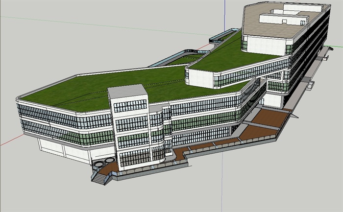 现代商业办公大楼SU模型(3)