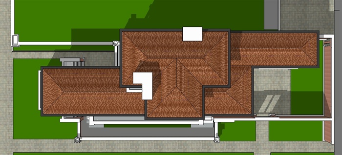现代风格莱特罗宾独栋别墅SU模型(2)