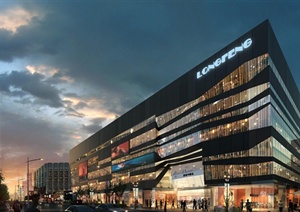 两个商业购物中心建筑SU(草图大师)模型