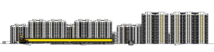 现代住宅小区建筑规划方案SU模型(4)