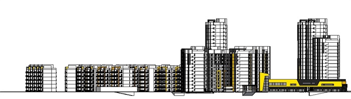 现代住宅小区建筑规划方案SU模型(5)