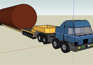 油罐车设计SU(草图大师)模型
