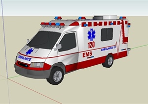 医疗救护车设计SU(草图大师)模型