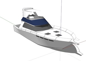某私人详细游艇设计SU(草图大师)模型