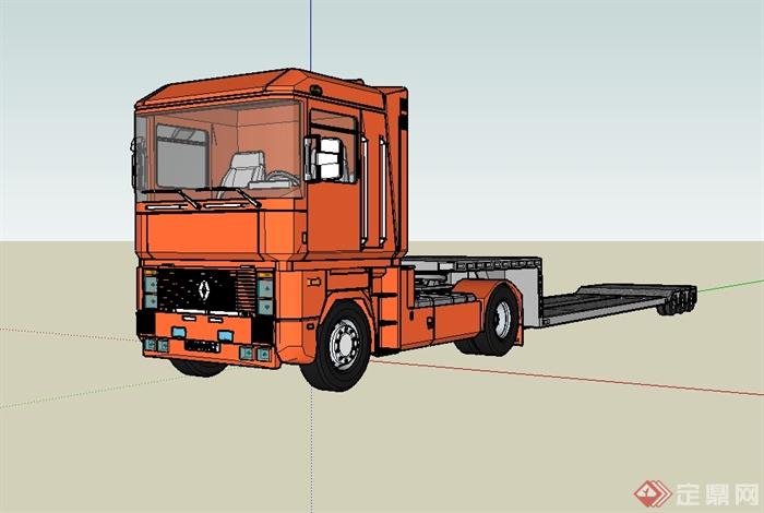 详细的工程施工车子设计su模型(1)