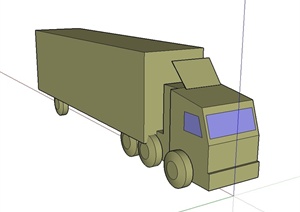 某货车卡车设计SU(草图大师)模型