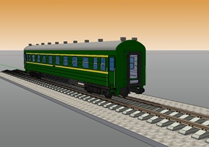 绿皮火车设计SU(草图大师)模型