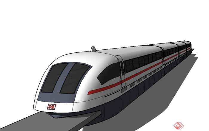 详细的火车车厢设计su模型(1)