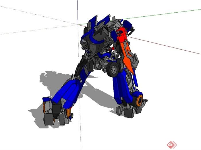 擎天柱机器人设计su模型(3)
