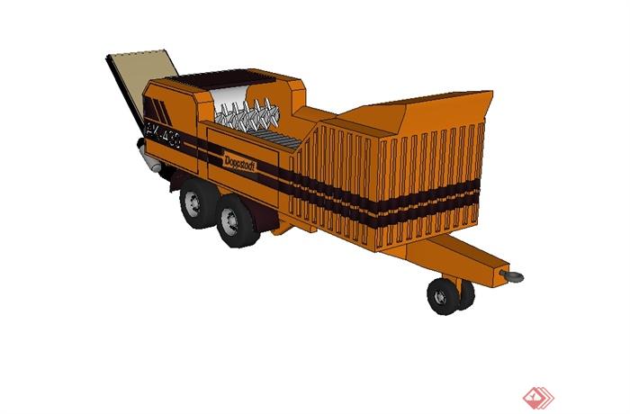 工程施工装载车详细设计su模型(3)