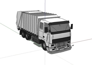 垃圾卡车设计SU(草图大师)模型