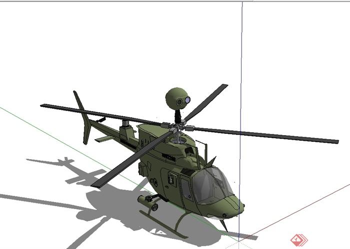 直升飞机详细完整设计su模型(3)
