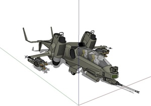 战斗飞机详细完整设计SU(草图大师)模型