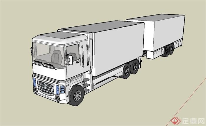 大型货车卡车设计su模型(2)