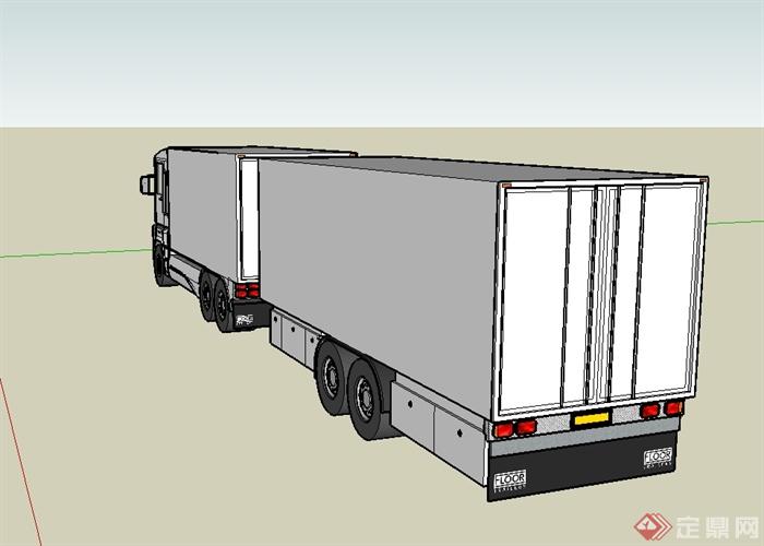 大型货车卡车设计su模型(3)