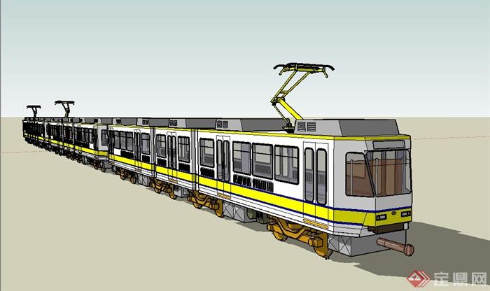 一辆完整的火车设计su模型(2)