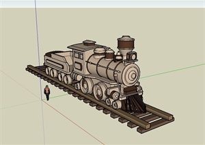 火车头独特设计SU(草图大师)模型