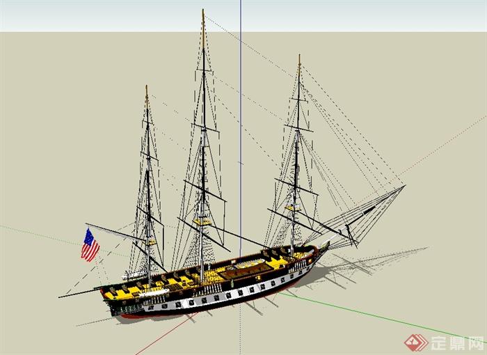 详细完整的轮船设计su模型(1)