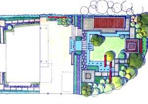 现代风格详细别墅庭院景观设计ppt方案（含SU(草图大师)模型）