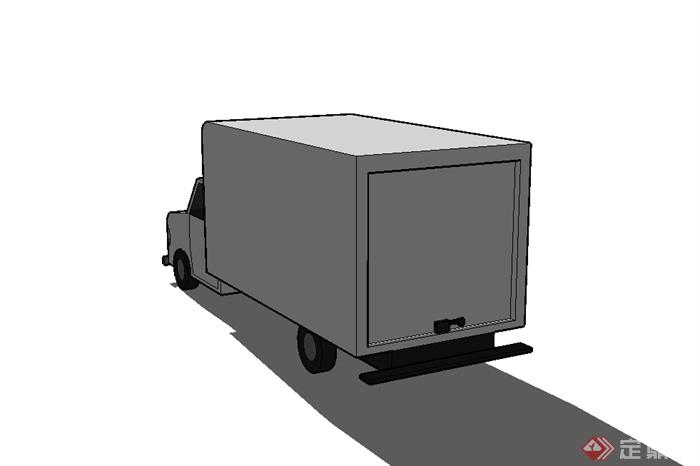 拉货货车设计su模型(3)