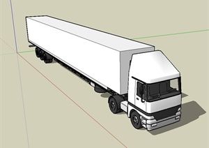 某大型拉货卡车设计SU(草图大师)模型