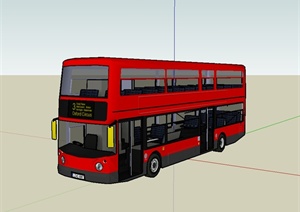 两层巴士公交车设计SU(草图大师)模型