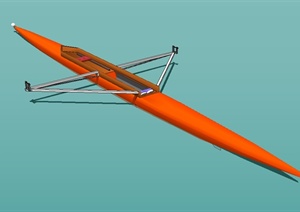 单人比赛船只设计SU(草图大师)模型